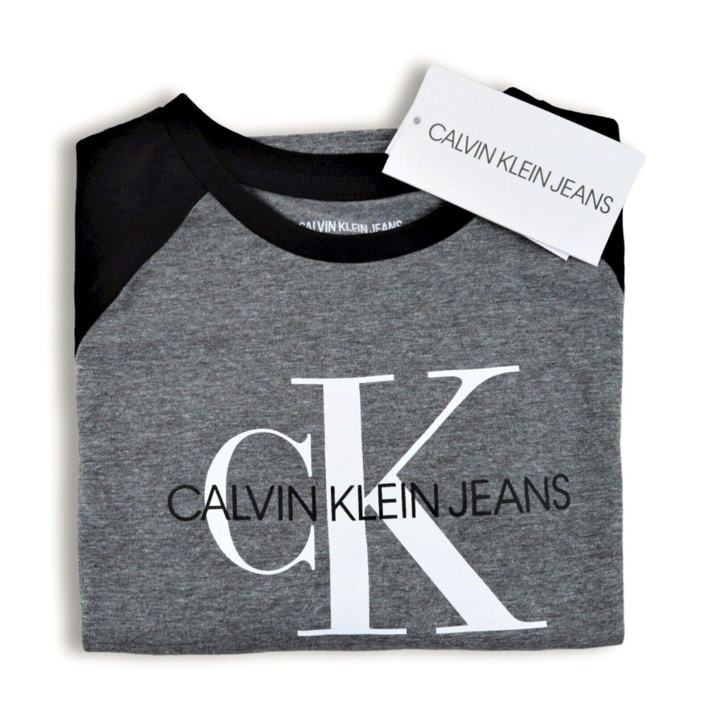 Calvin Klein Little Boy's Logo Print Long Sleeves Cotton T-shirt