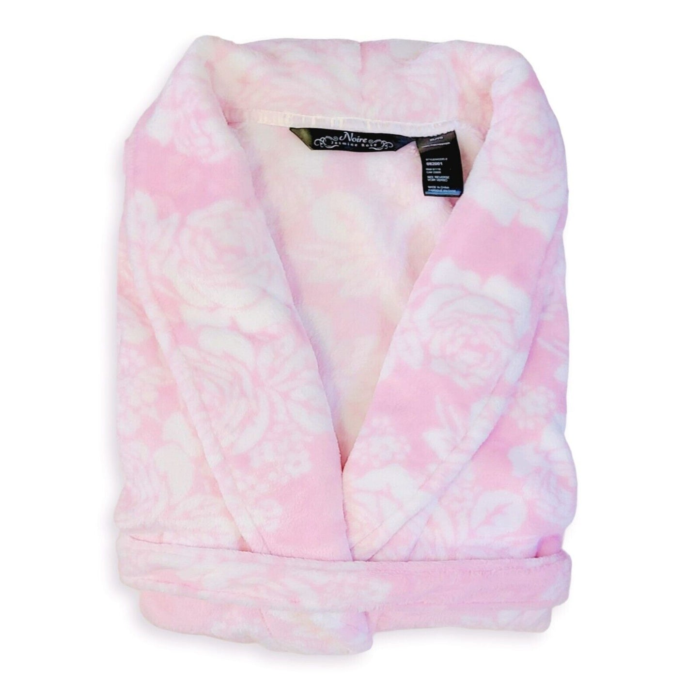 NOIRE JASMINE ROSE Floral Print Ultra-Soft Plush Robe