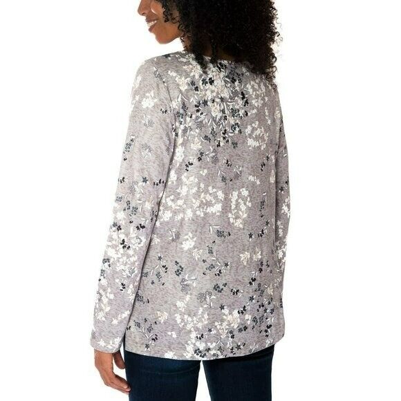 Mario Serrani Floral Print Ultra Soft Lightweight Relaxed Fit Tunic Top