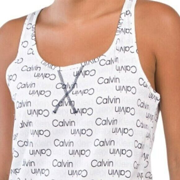 Calvin Klein Carousel Double Logo print Sleep Tank and Shorts Pj Set