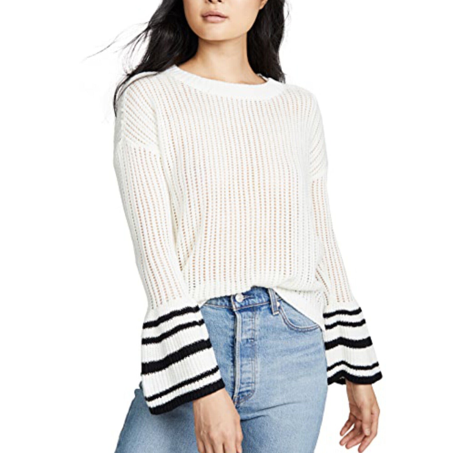 NWT Jack By BB Dakota Flare Sleeves Stripe Top Sweater. Size: S,M