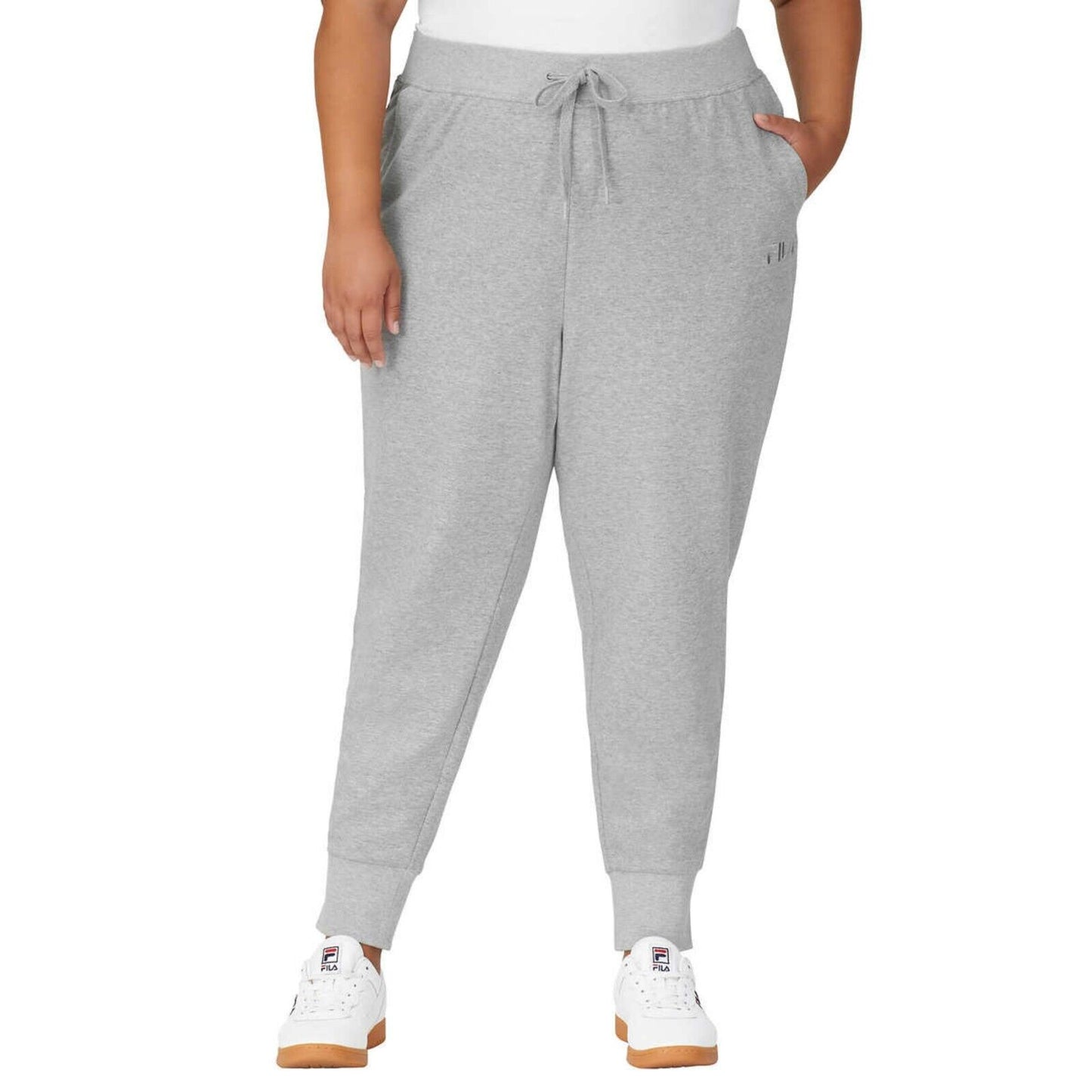 FILA Women's Soft Cotton Blend French Terry Active Pants Joggers