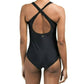 JONES NY Athletic Crossover Back Straps One-piece Swimsuit