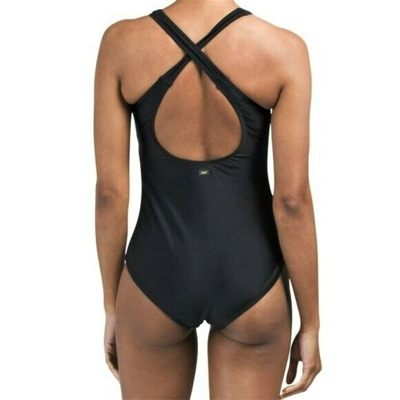 JONES NY Athletic Crossover Back Straps One-piece Swimsuit