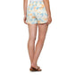 Rachel Zoe Women's Linen Tie Dye Print Drawstring Waistband Casual Shorts