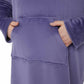 32 Degrees Women's Super Soft Velour Relaxed Fit Hooded Lounger