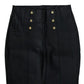 Zara High Rise Stretch Button Accent Center Seam Dress Pants