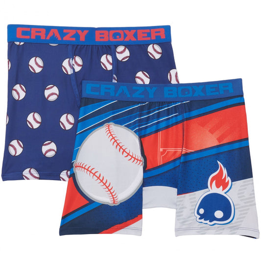 CRAZYBOXER NYC Print 2-Pack Ultra Soft Fast Drying Boxer Briefs