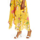 Vince Camuto Women's Fit & Flare  Sharkbite Hem Floral Print Midi Dress