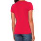 True Religion Women's Logo Graphic Print Deep V-Neck Slim Fit T-Shirt