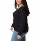 Ella Moss Ladies' Ribbed V-Neck Sweater Black 111111.jpg