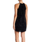 Max Studio Print Velvet Halter Dress