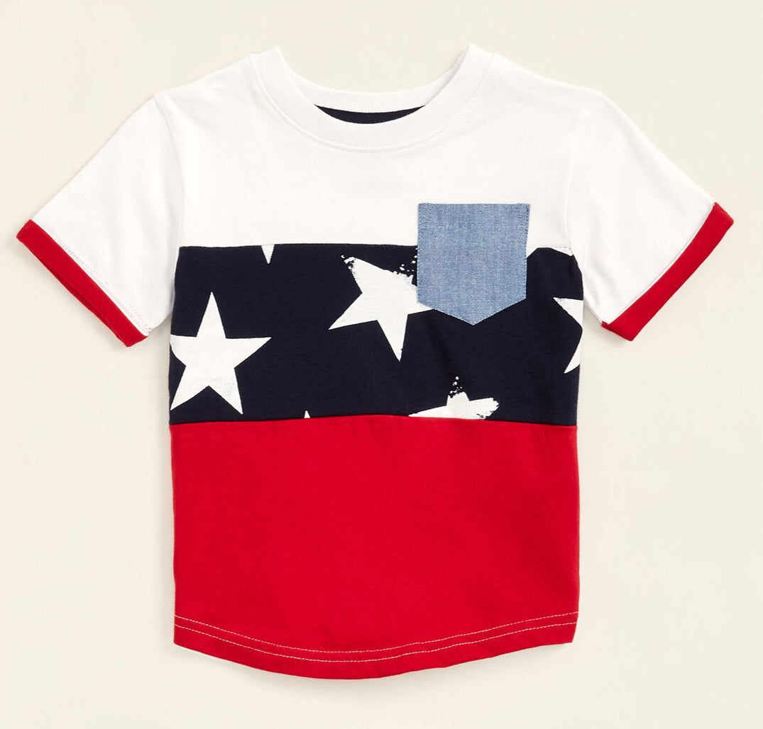 French Toast Toddler Boys Cotton American Stars Graphic Tee