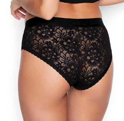 VICTORIA'S SECRET Logo Waistband Floral Lace Panty