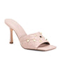 Marc Fisher Quilted Studded Square Toe Stiletto Heel Sandals