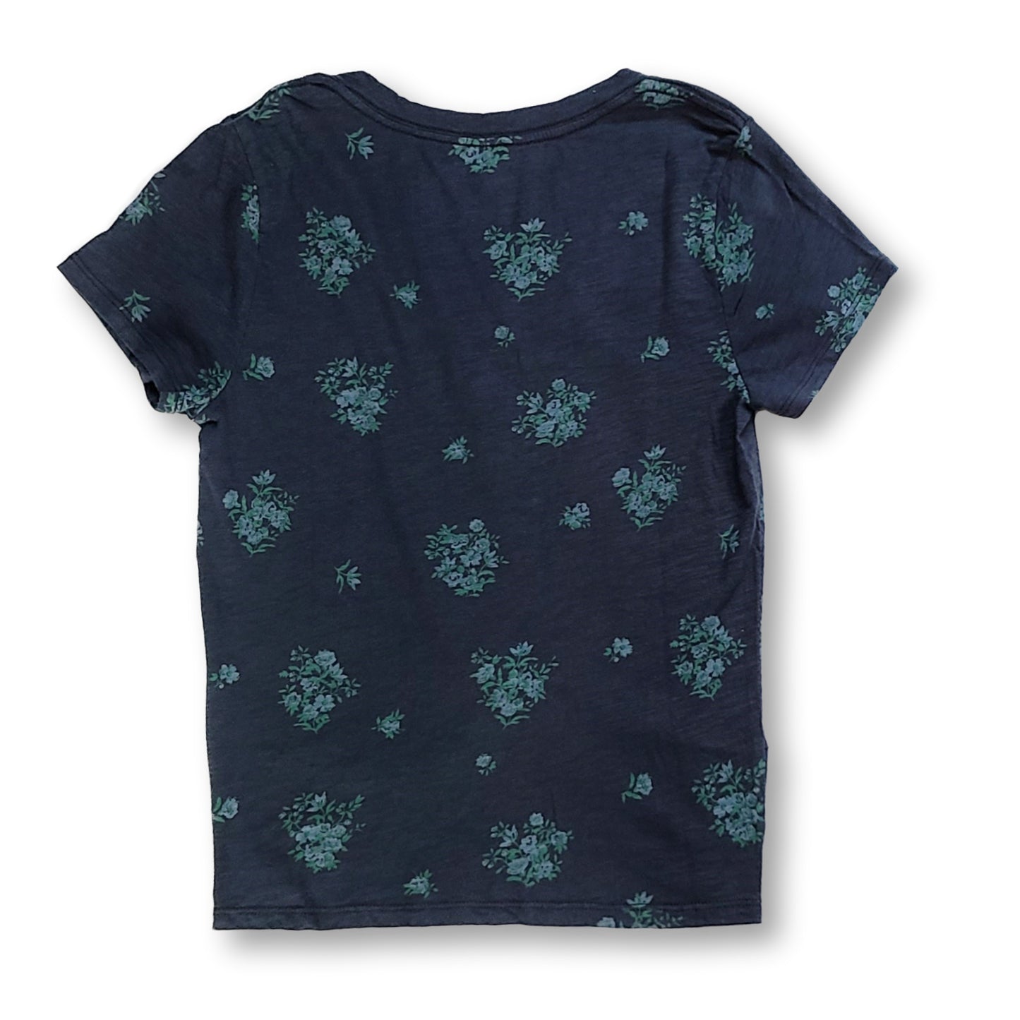 Lucky Brand Twist Front Floral Print Cotton T-Shirt