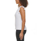 Andrew Marc Women's V-Neck Ruffle Sleeve Blouse Top