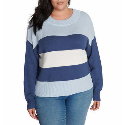 Lucky Brand Cozy Soft Cotton Blend Colorblock Sweater