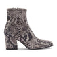 Marc Fisher Block Heel Snakeskin Print Stretch Bootie