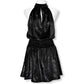 RAMY BROOK Women's Ellin Shimmer Velvet Halter Party Cocktail Mini Dress