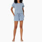 Lucky Brand Women's 2-PC  PJ Ultra Soft Ribbed T-Shirt and Shorts Lounge Pajama Set