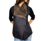 Dylan Faux Leather/Fur Snap Vest