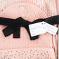 K.I.T Collection Women's Blush Crystal Stud Fringed Scarf & Hat Set with Gift Box