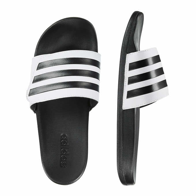 Adidas Men / Unisex Cloudfoam Three Stripes Adjustable Comfort Slide Sandal