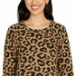 Buffalo David Bitton Women's Ultra Soft Leopard Print Cozy Pullover Top