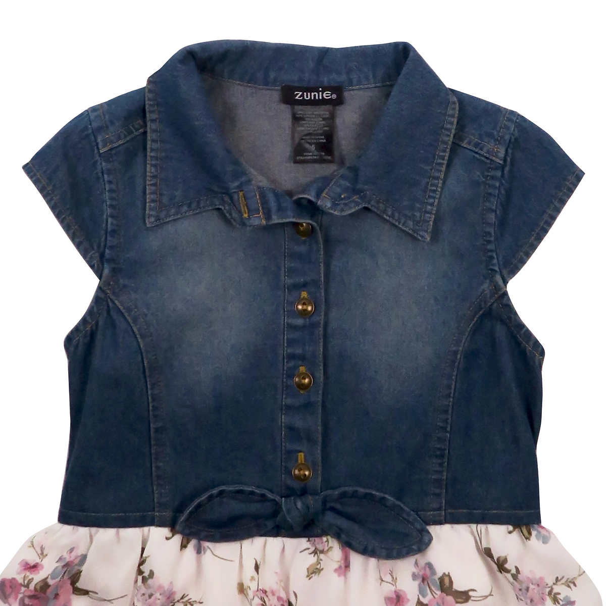 zunie denim dress Zunie Big Girls 7-16 Denim/Tulle Tutu Dress, , Denim/Ivory16