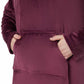 32 Degrees Women's Super Soft Velour Relaxed Fit Hooded Lounger