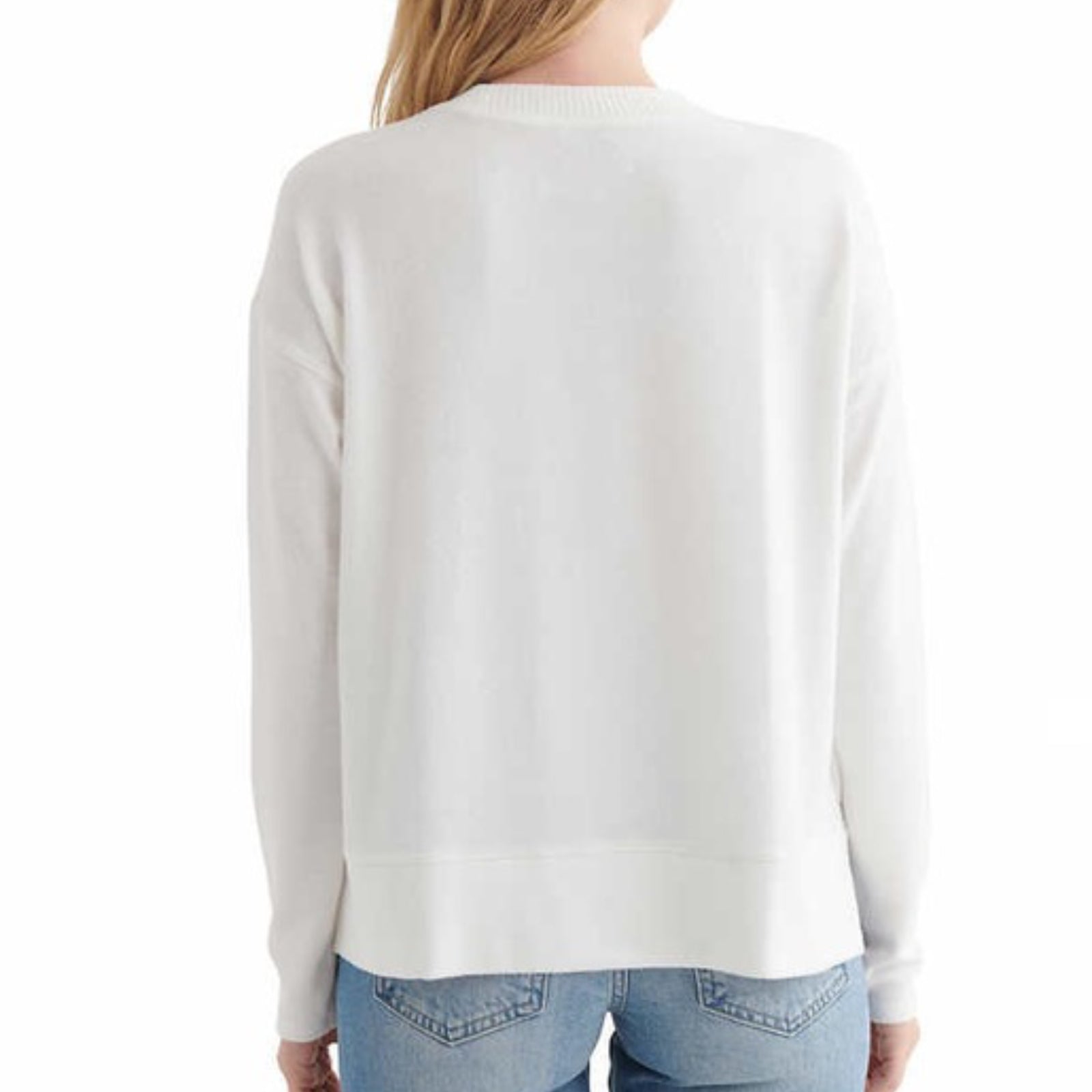 Lucky Brand NWT Cozy Ultra Soft store Cloud Jersey SMALL Sweatshirt Top Cream