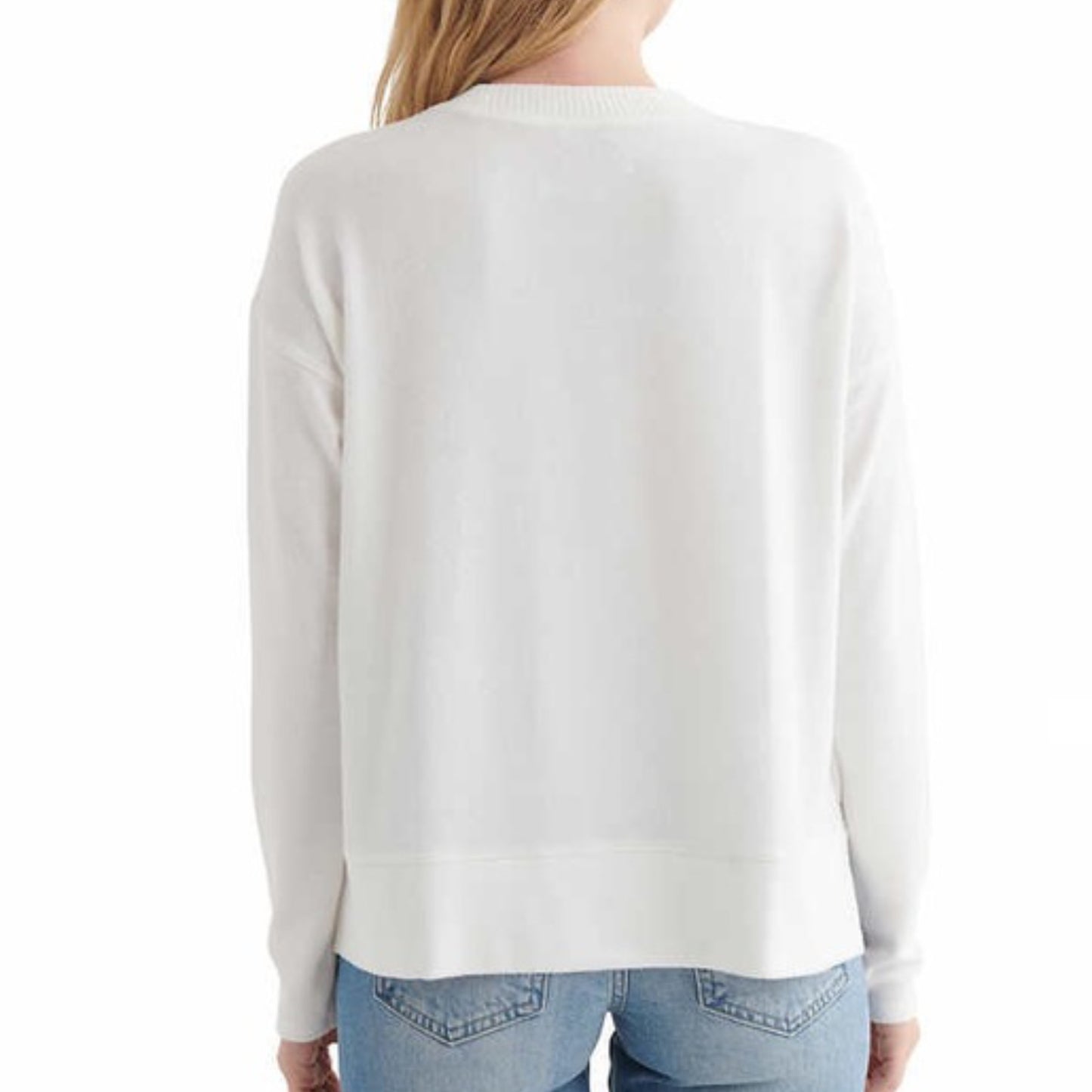 Lucky Brand Cozy Ultra Soft Cloud Jersey Wrinkle Free Sweatshirt Top