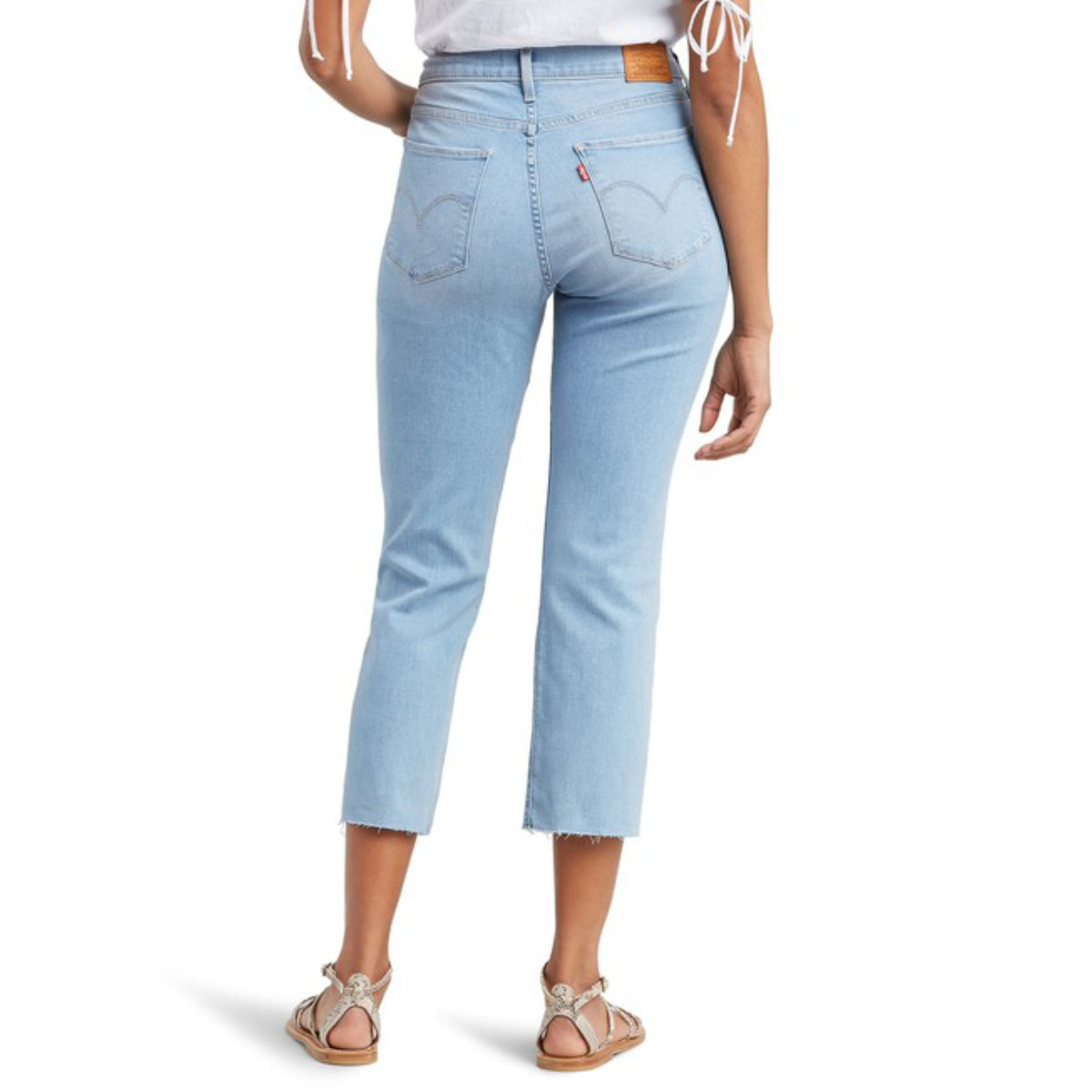 LEVI'S Curvy Straight Destructed Cropped Jeans