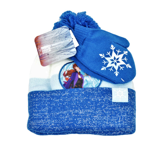Disney Toddler Girl's Frozen Winter Hat & Mittens Set