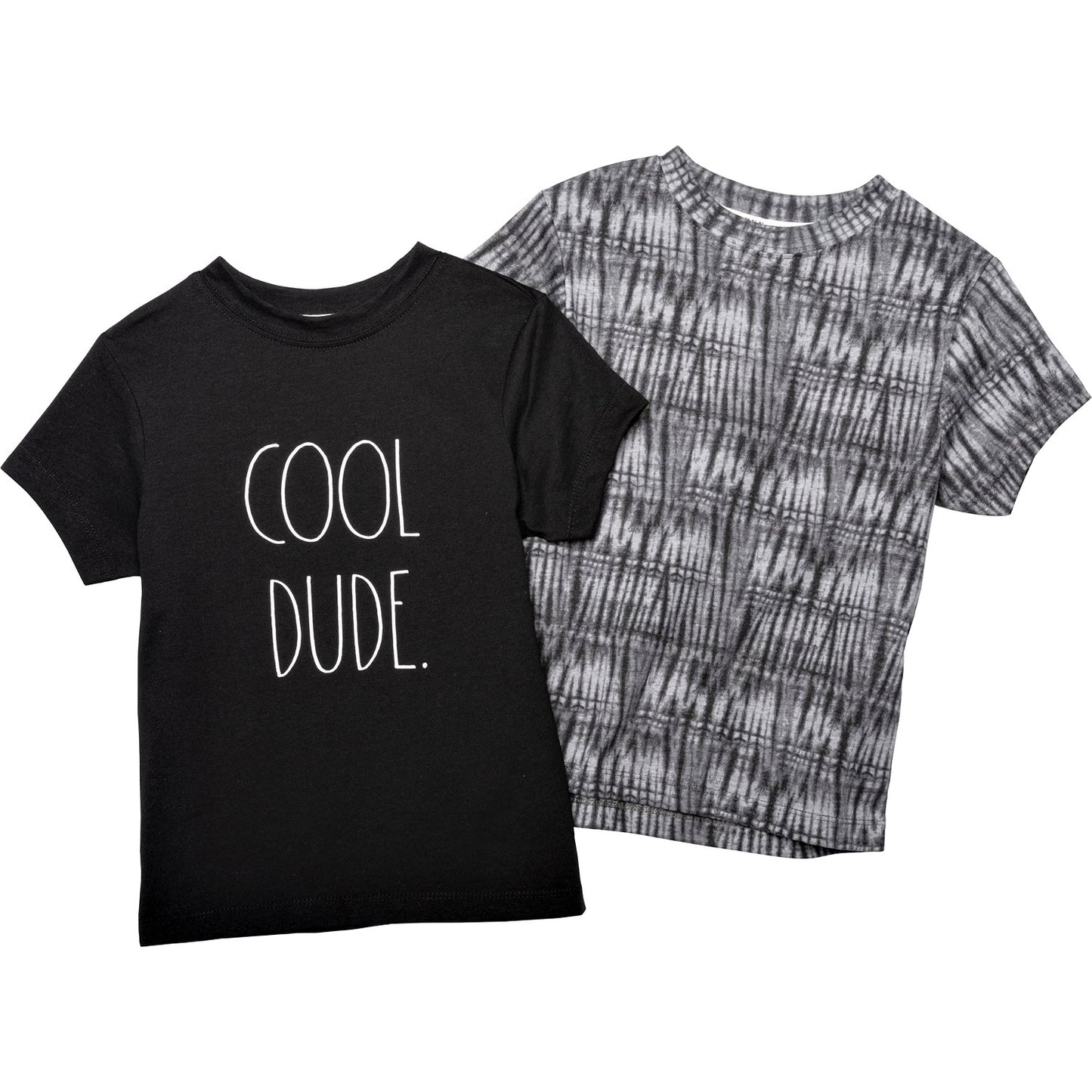 Rae Dunn 2-Pack Cool Dude Cotton Short Sleeve T-Shirts