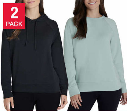 Eddie Bauer Ladies' Crewneck & Hoodie, 2-pack 1