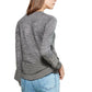 CHEE-CHO Women's Ruffle Trim Contrast Stripe Sweater Top