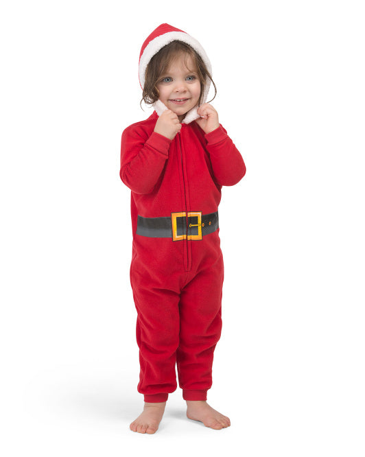 HOLIDAY FAM Toddler Santa Microfleece Family Sleepwear