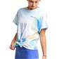 Champion Women's Tie-Dye Print Tie-Front Soft Cotton Blend Active Yoga T-Shirt