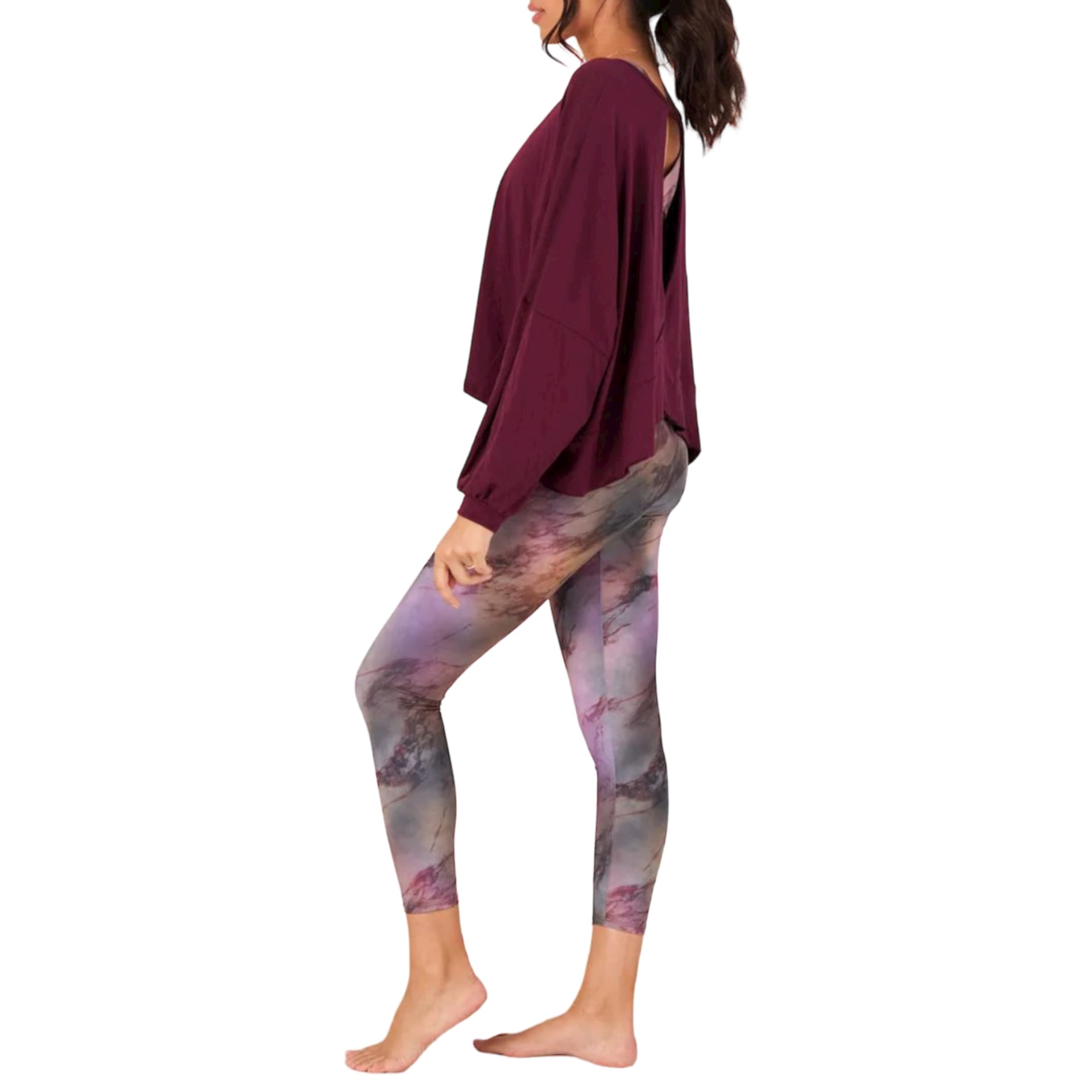 Onzie OM Long Sleeve Cutout Back Yoga Top Black – Letay Store