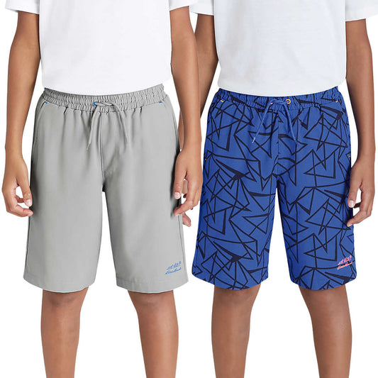 Eddie Bauer Big Boy's 2-pack Youth Hybrid Quick Dry Mesh Lined Casual Active Shorts
