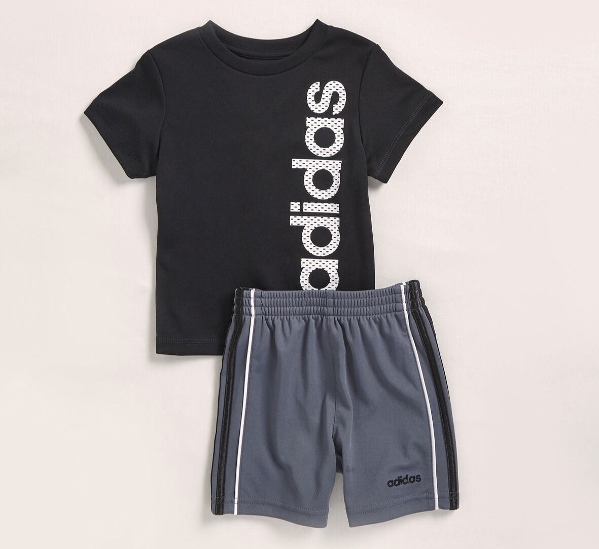 Adidas (Newborn/Infant Boys) 2-Piece Perforated Logo Tee & Short Set