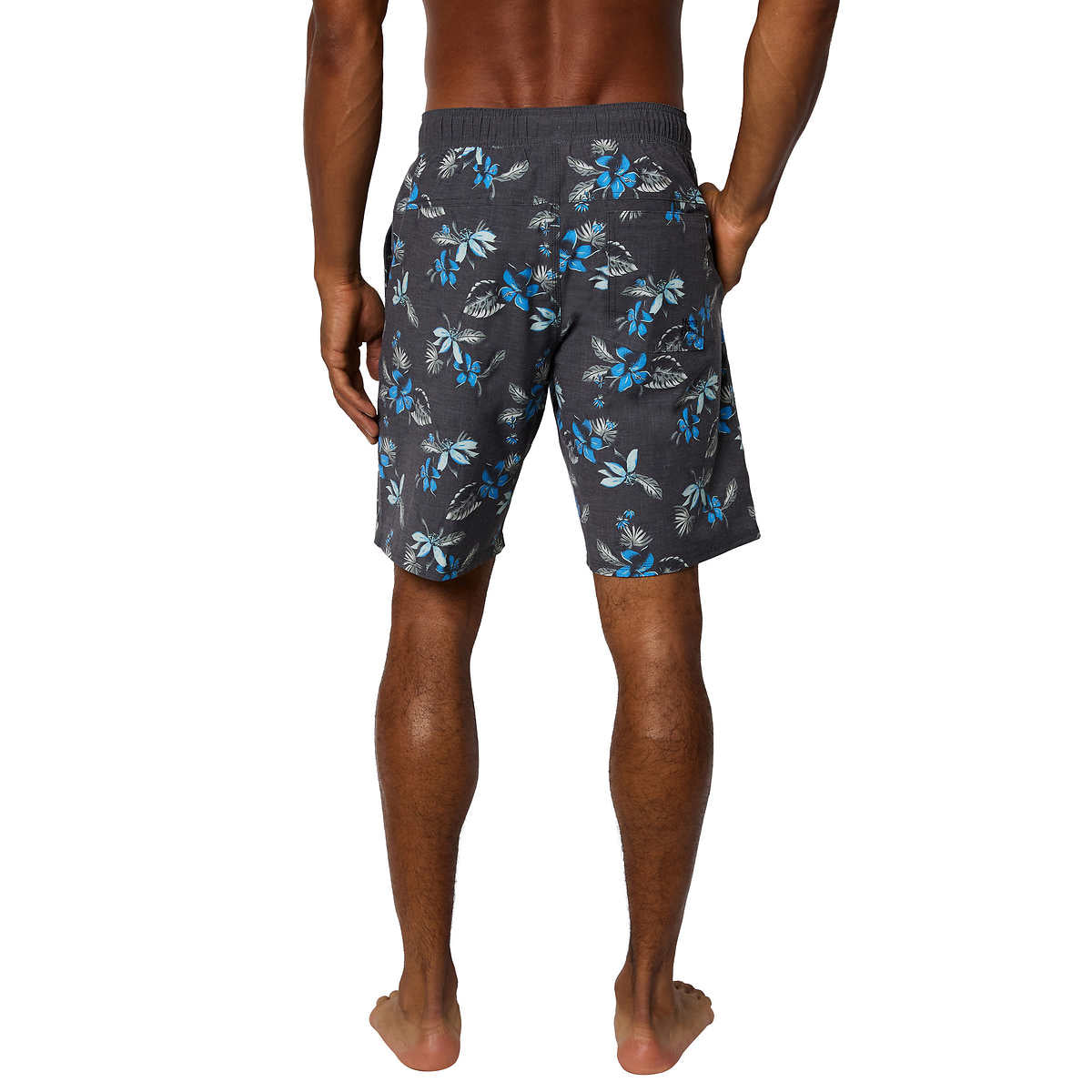 Hang Ten Men's Floral Print 10" Inseam Beach Pool Swim Shorts