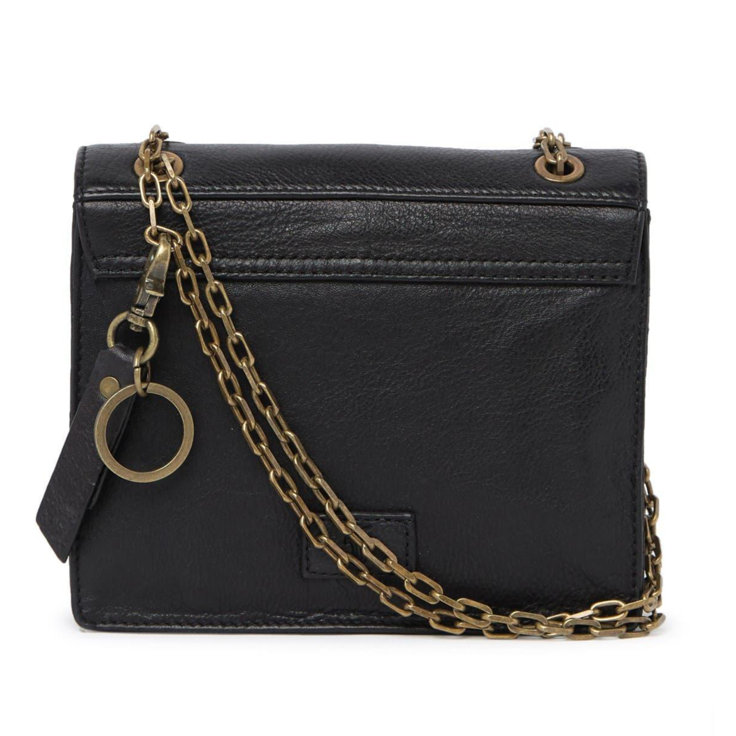 FRYE Jade Leather Studded Weave Trim Chain Srtap Shoulder Bag