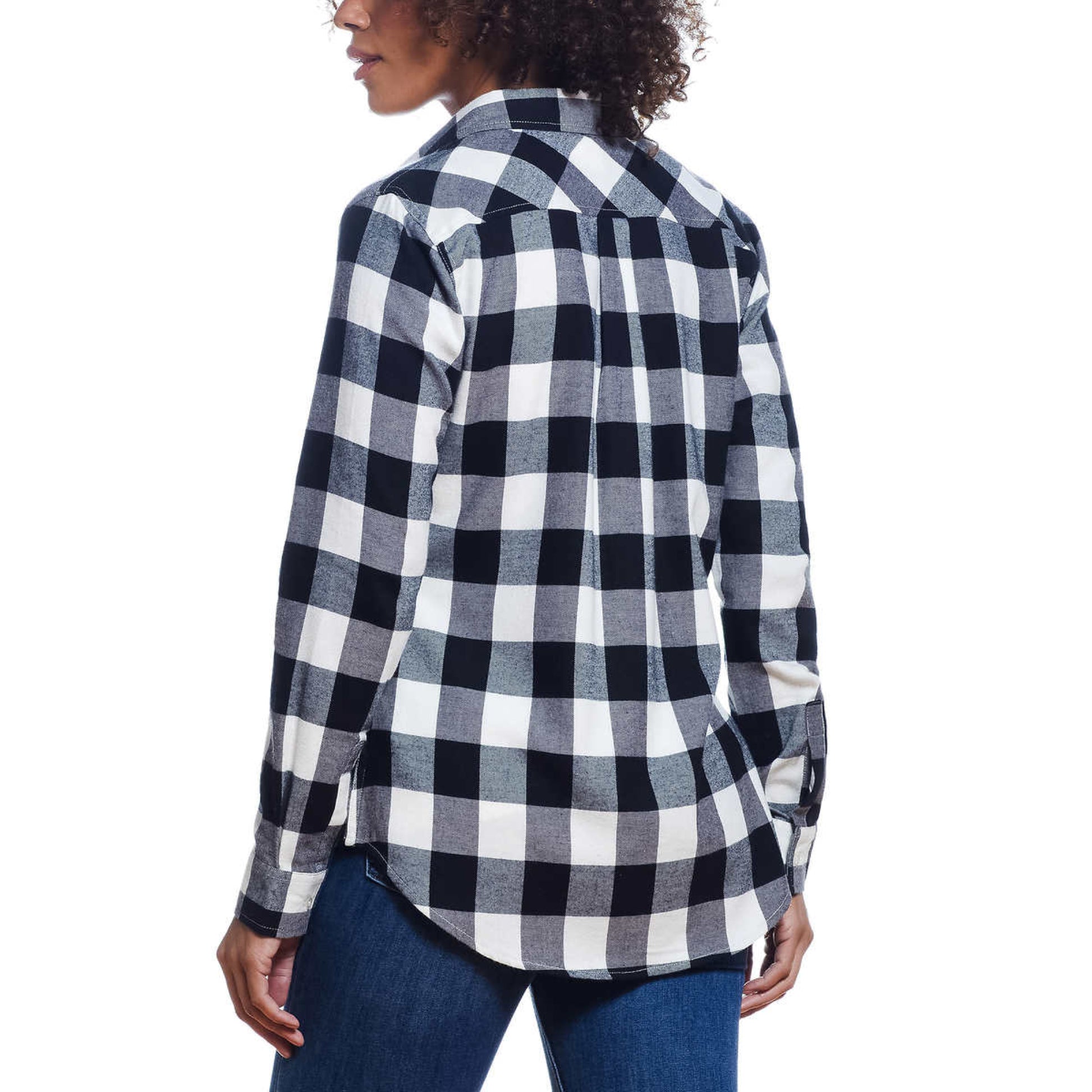 Weatherproof Vintage Ladies' Flannel Shirt Black 111.jpg