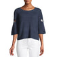1.State Women's PLUS Ribbed Knit Cutout Bell Sleeve Top