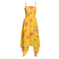 Vince Camuto Women's Fit & Flare  Sharkbite Hem Floral Print Midi Dress