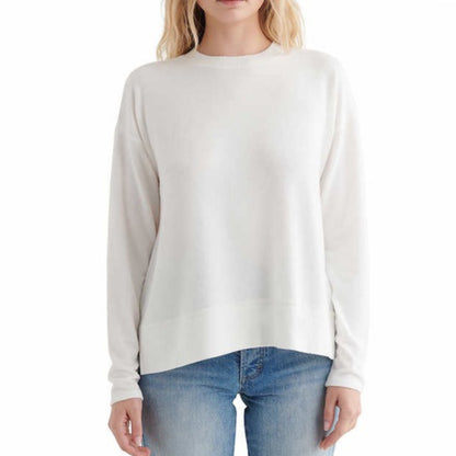Lucky Brand Women's Ultra Soft Cloud Jersey Wrinkle Free Lightweight Sweater Top