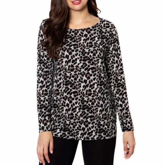 Mario Serrani Super Soft Lightweight Leopard Print Tunic Top